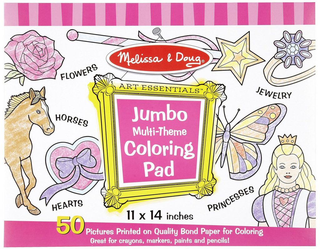 Jumbo Colouring Pad | Pink Multi-theme