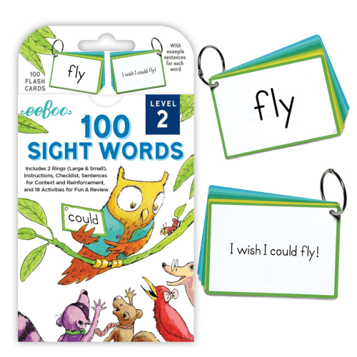 100 Sight Words Flash Cards