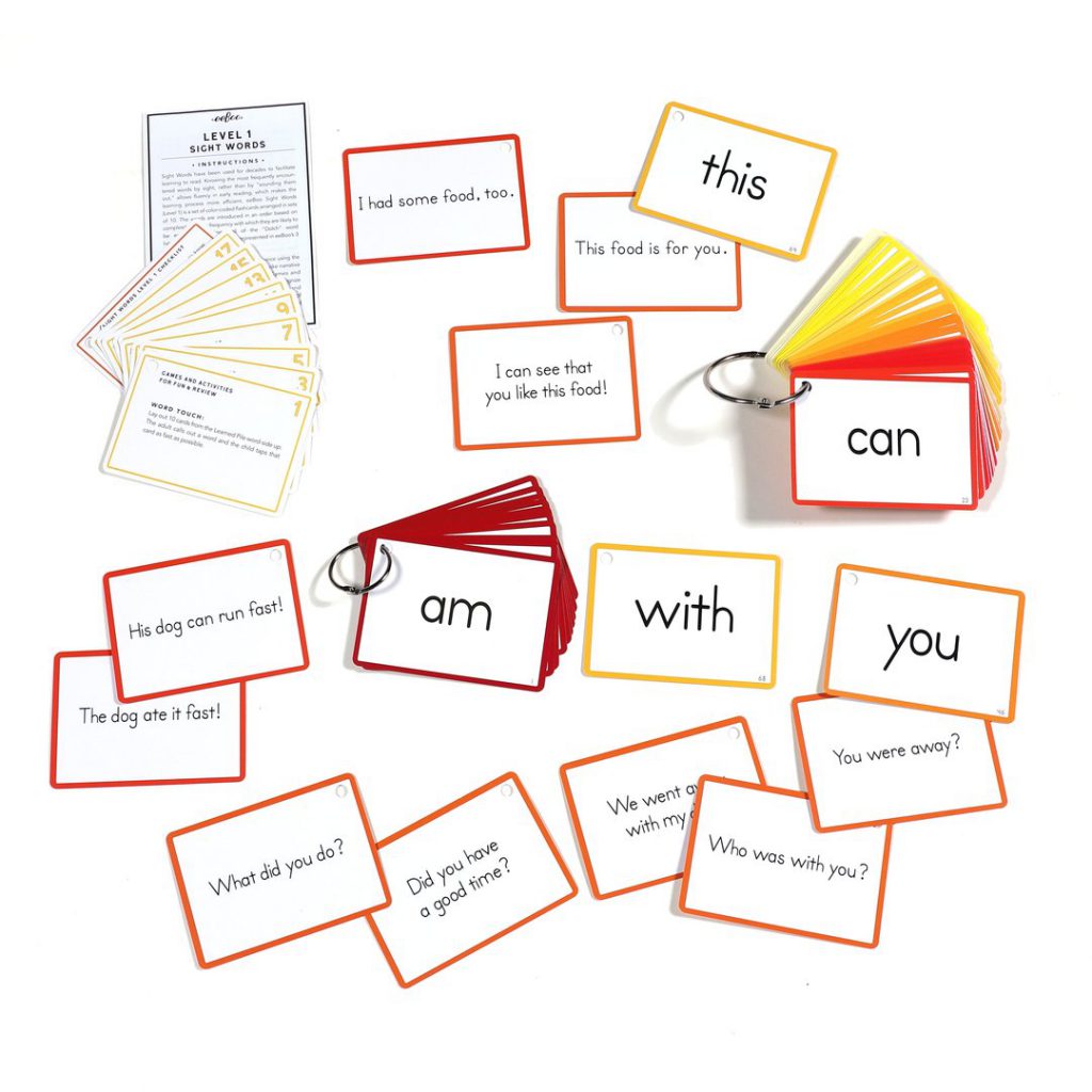 100 Sight Words Flash Cards