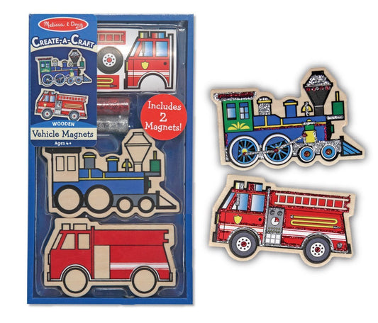 Create-A-Craft Wooden Vehicles Magnets