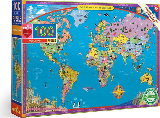 100 Piece World Map Puzzle